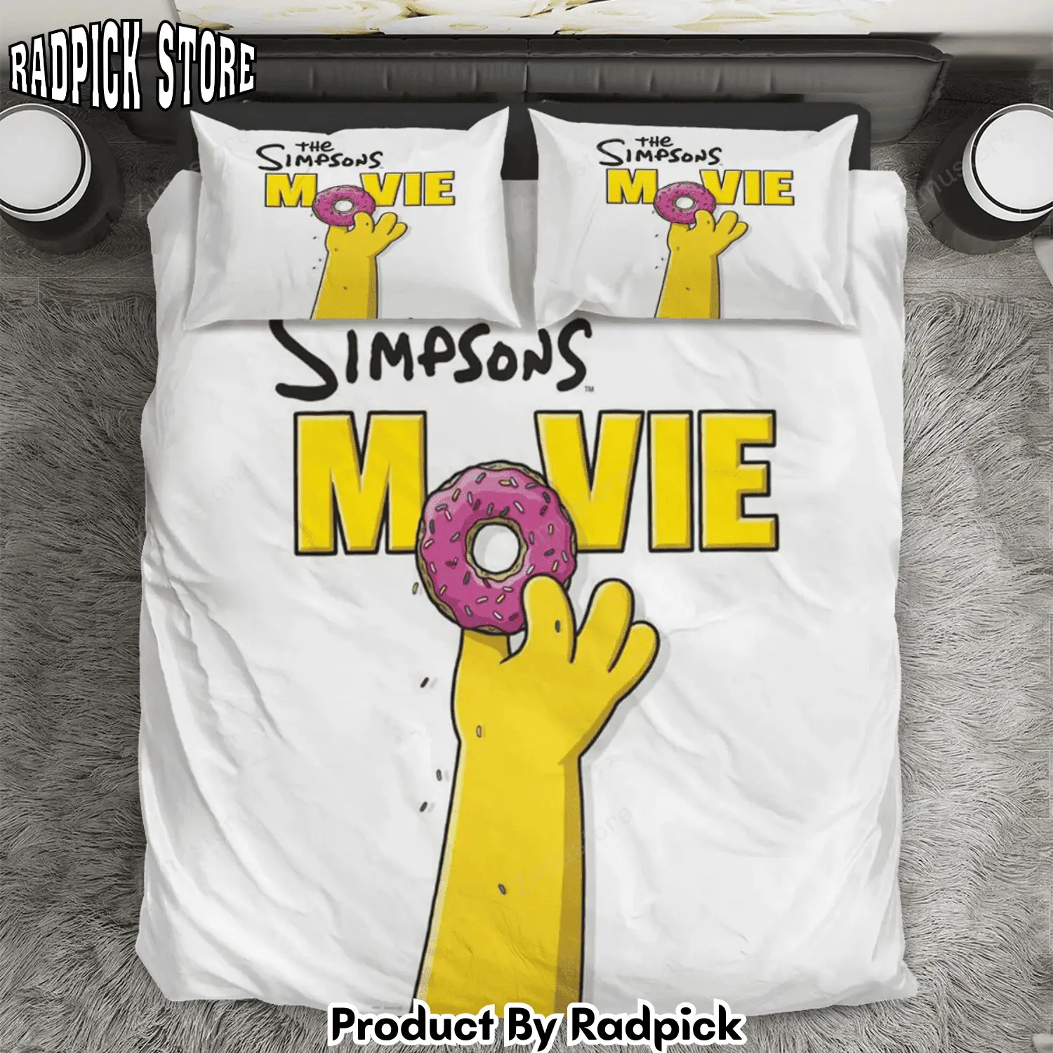 Radpick the simpsons movie poster 6 3pcs 3pcs bedding set duvet cover and pillow cases gift for fan rp327917
